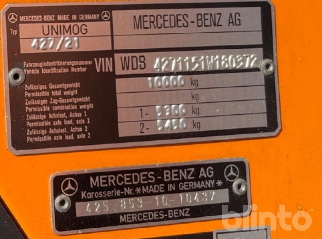 Unimog 1994 Mercedes Benz Unimog 427/21 U1650