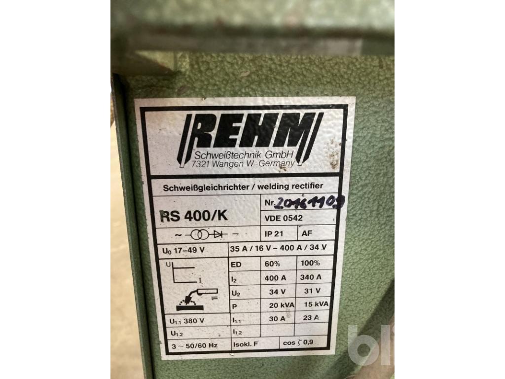 Schutzgasschweißgerät Rehm Schweißtechnik RS 400/K