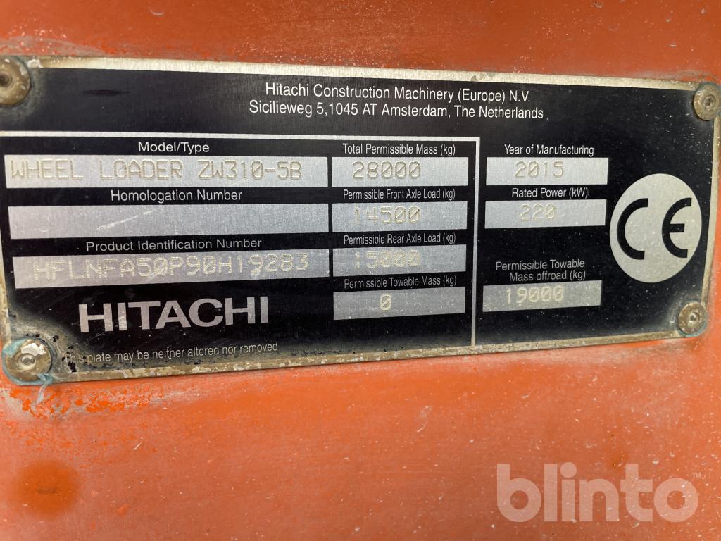 Radlader 2015 Hitachi ZW310-5B