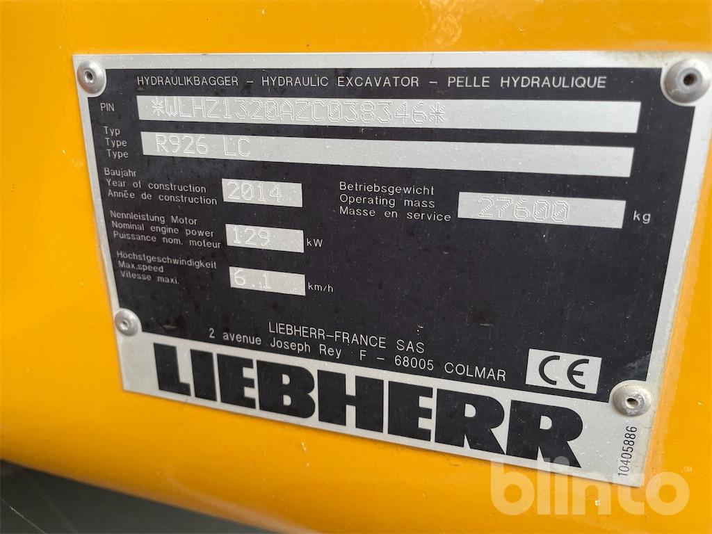 Hydraulik-Bagger 2014 Liebherr R926 LC