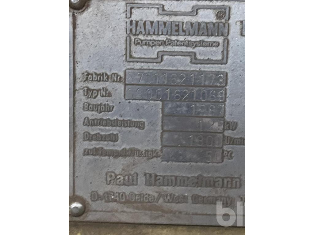 Andere 1987 Hammelmann Hochdruckplungerpumpe