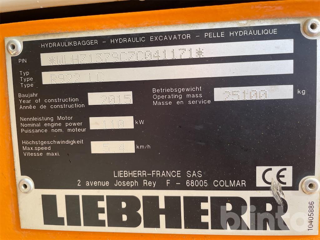 Hydraulik-Bagger 2015 Liebherr R922LC