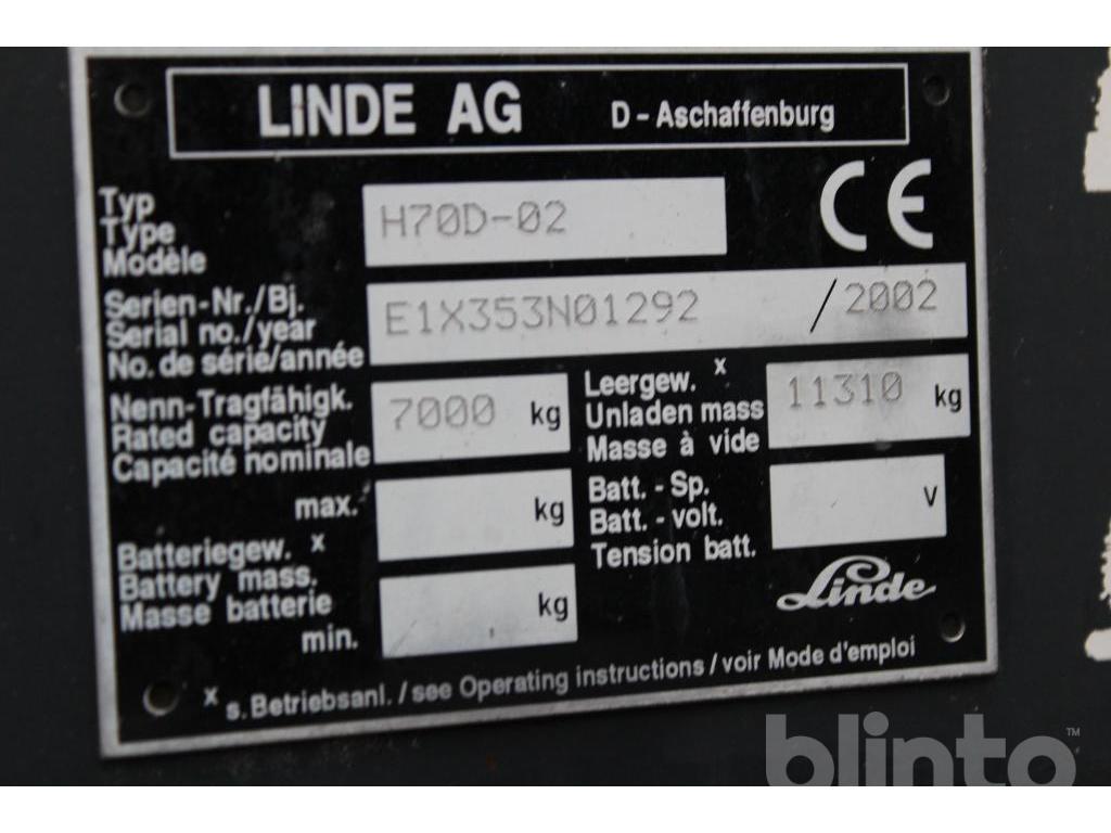 Gabelstapler 2002 Linde H70D-02