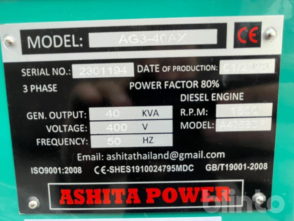 Generator 2023 Ashita Power AG3-40