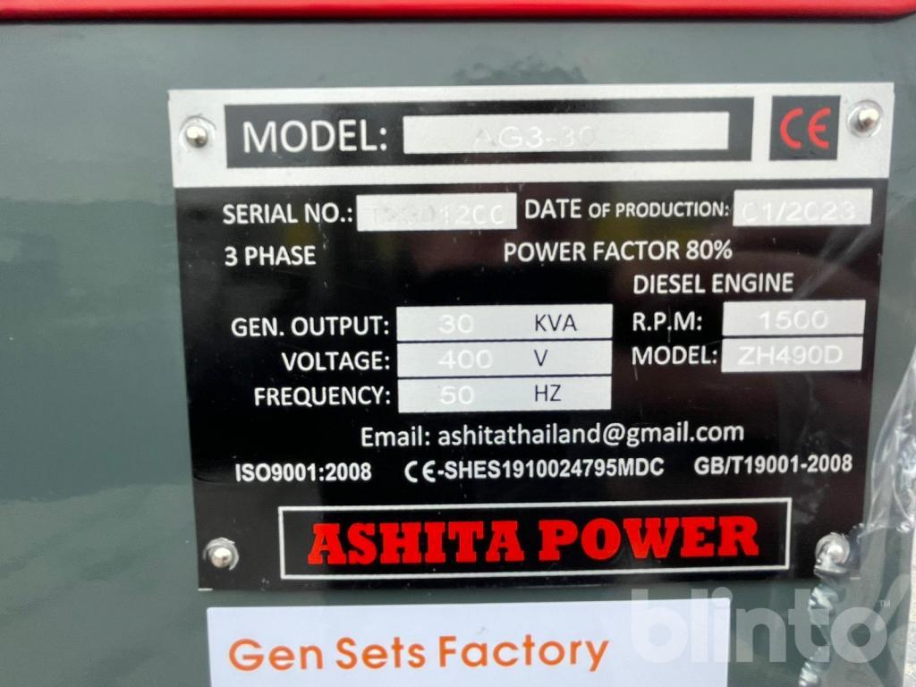 Generator 2023 Ashita Power AG3-30
