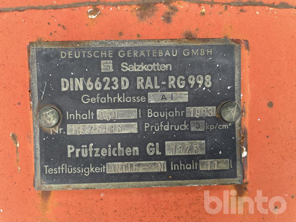 Kraftstofftank 1983 Deutsche Gerätbau GmbH DIN6623D RAL-RG998