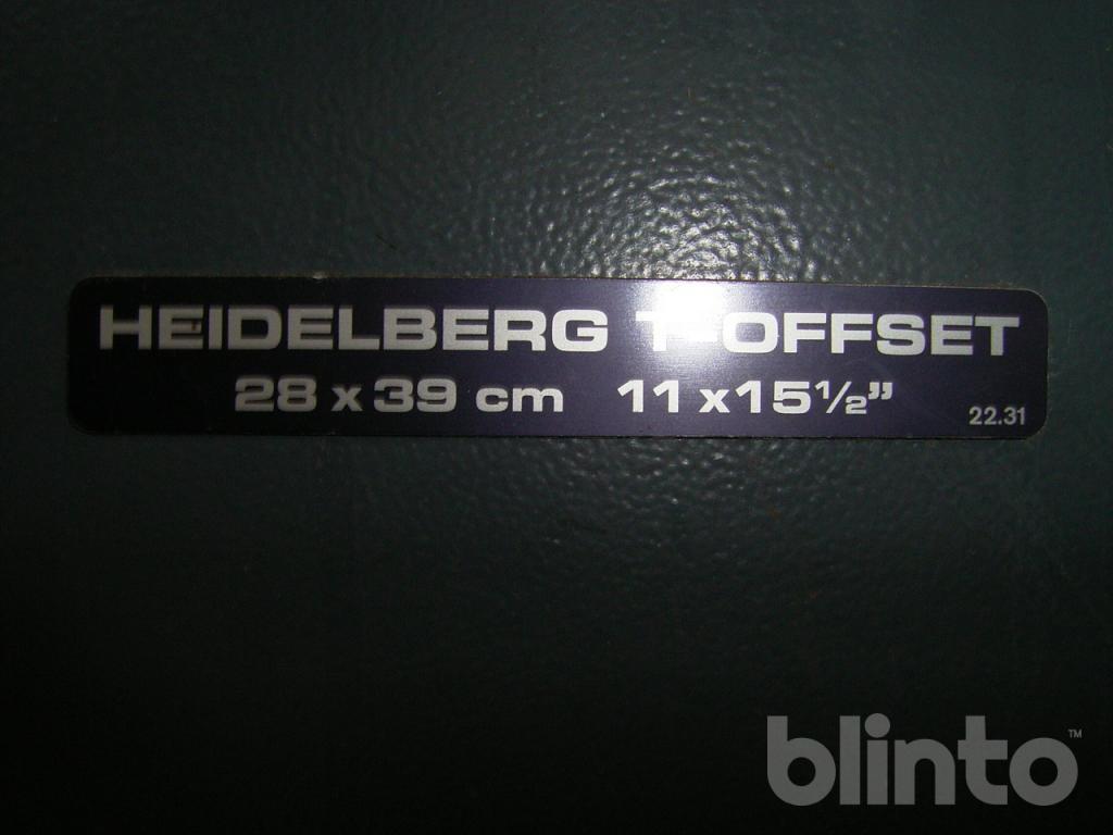 Offsetdruckmaschine 1988 Heidelberger Druckmaschinen TOK