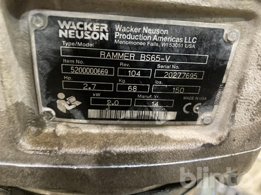 Vibrostampfer 68,0 kg 2014 WACKER NEUSON BS 65-V