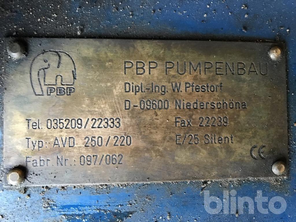 Pumpe 2003 PBP PUMPENBAU AVD 250/220